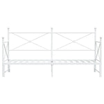 Daybed with Trundle without Mattress White 90x200 cm Steel - Bargainia.com - 