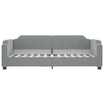 Daybed with Trundle&Drawers without Mattress Light Grey 90x190 cm Single - Bargainia.com - 