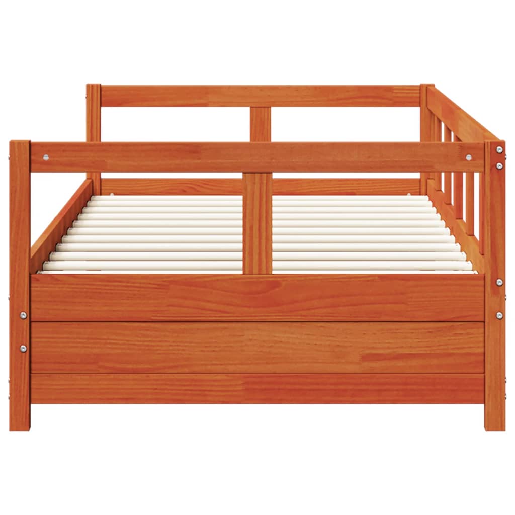 Daybed without Mattress Wax Brown 80x200 cm Solid Wood Pine - Bargainia.com - 