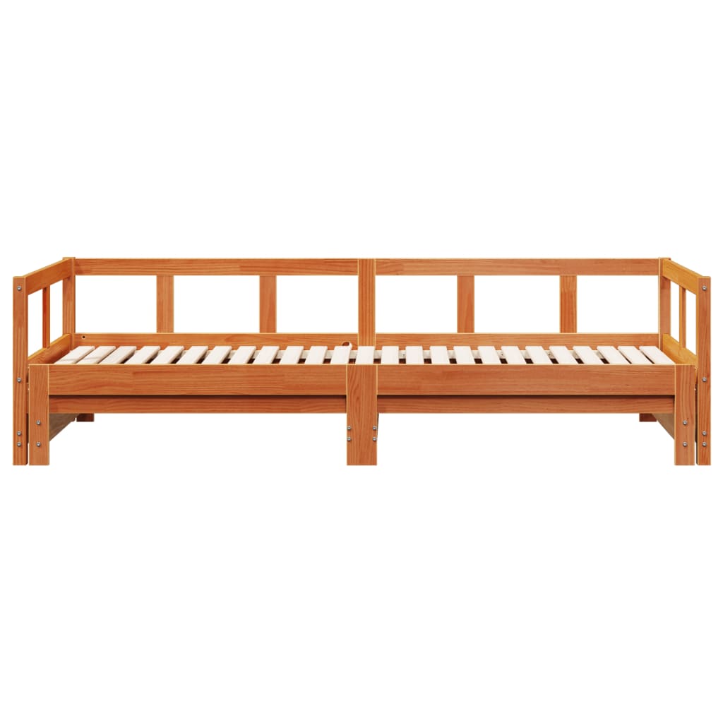 Daybed without Mattress Wax Brown 90x190 cm Solid Wood Pine - Bargainia.com - 