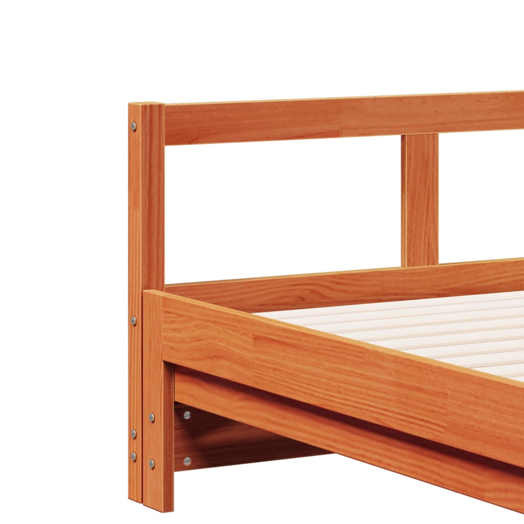 Daybed without Mattress Wax Brown 90x190 cm Solid Wood Pine - Bargainia.com - 