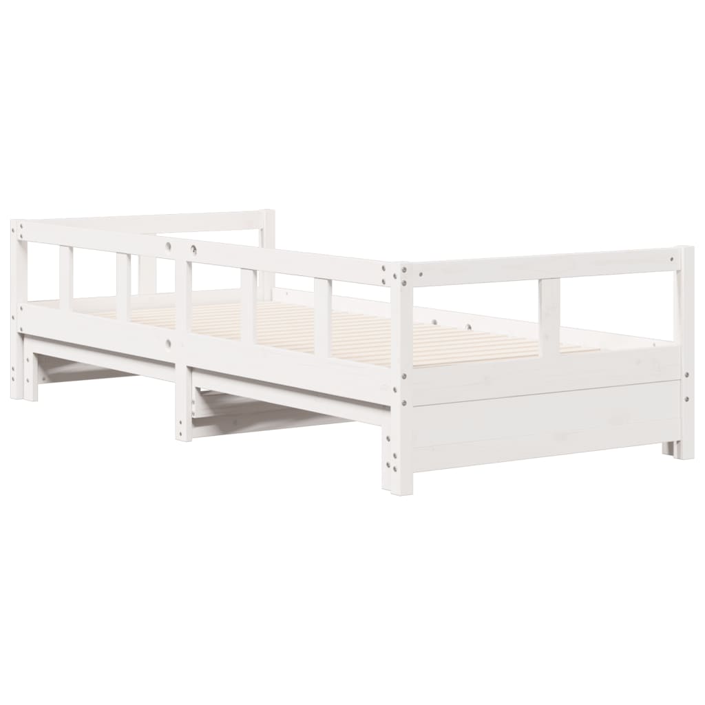 Daybed without Mattress White 80x200 cm Solid Wood Pine - Bargainia.com - 