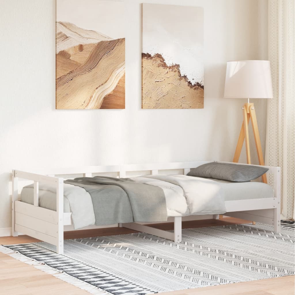 Daybed without Mattress White 80x200 cm Solid Wood Pine - Bargainia.com - 