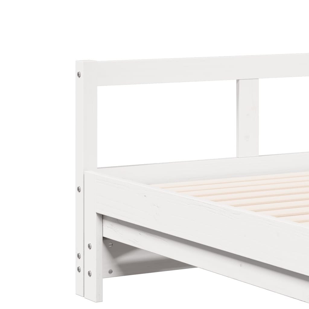 Daybed without Mattress White 90x190 cm Solid Wood Pine - Bargainia.com - 