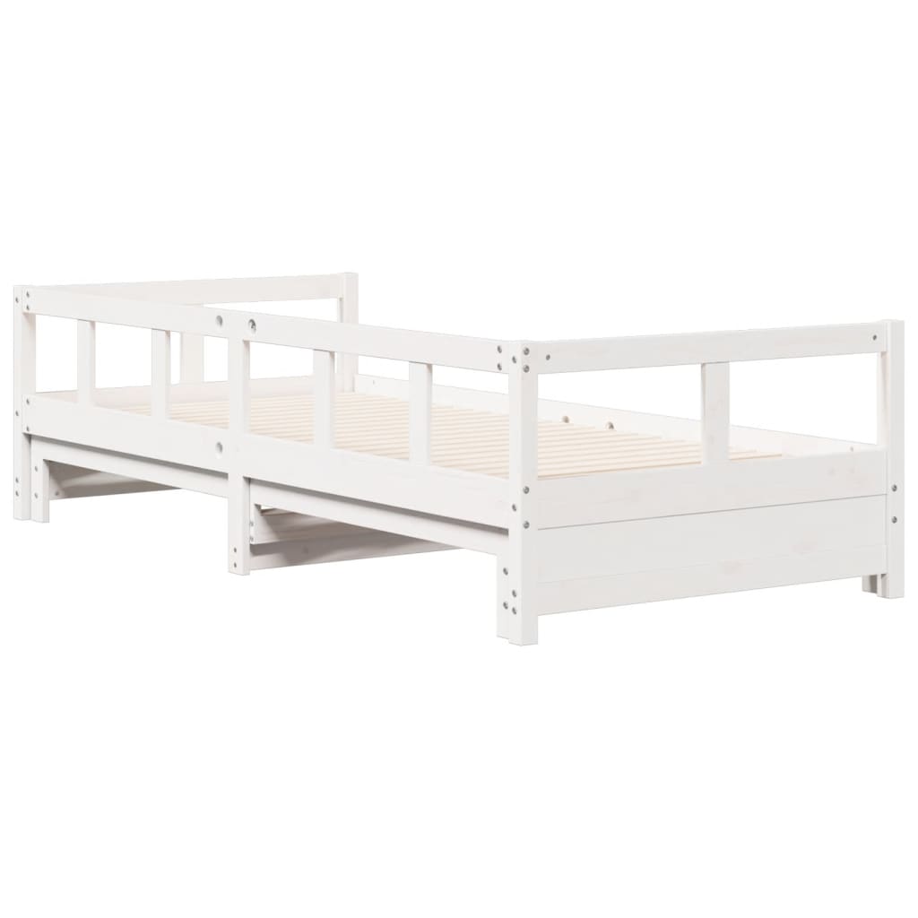 Daybed without Mattress White 90x190 cm Solid Wood Pine - Bargainia.com - 