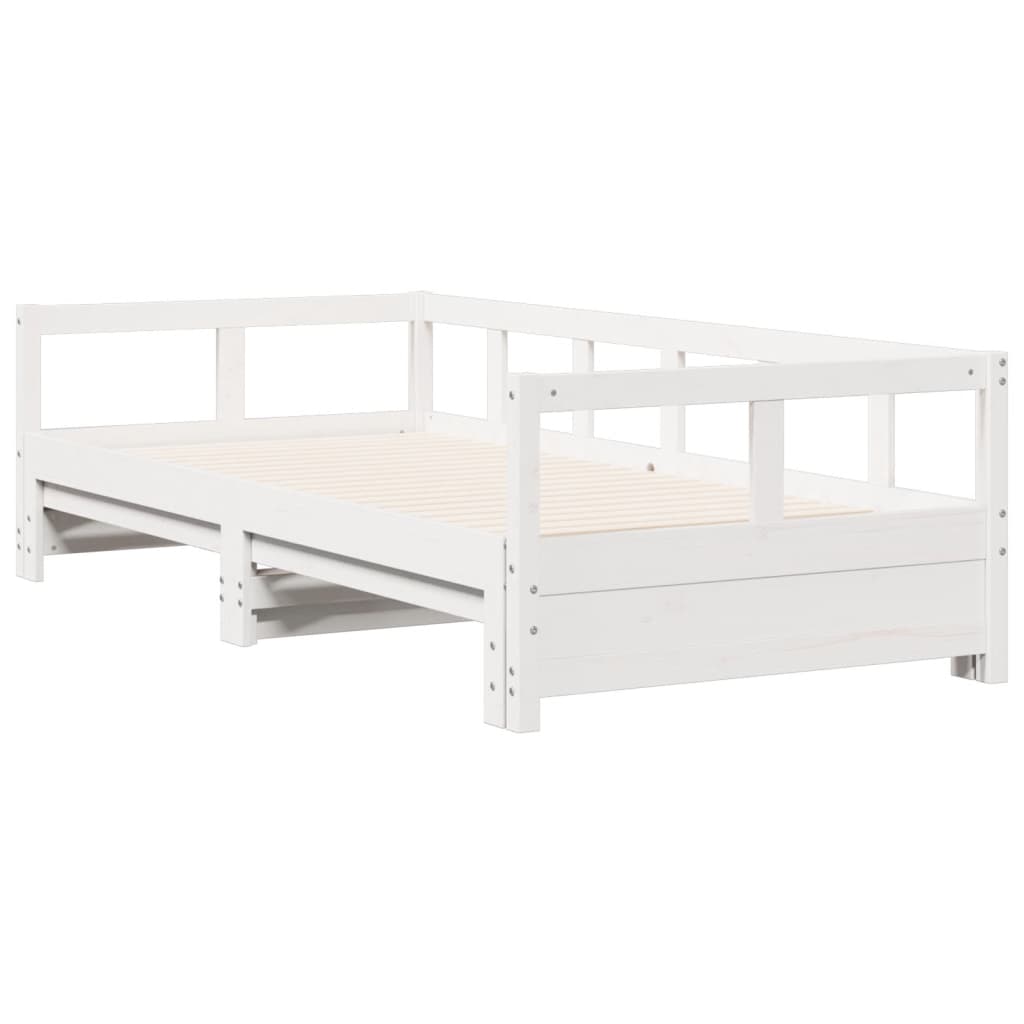 Daybed without Mattress White 90x190 cm Solid Wood Pine - Bargainia.com - 