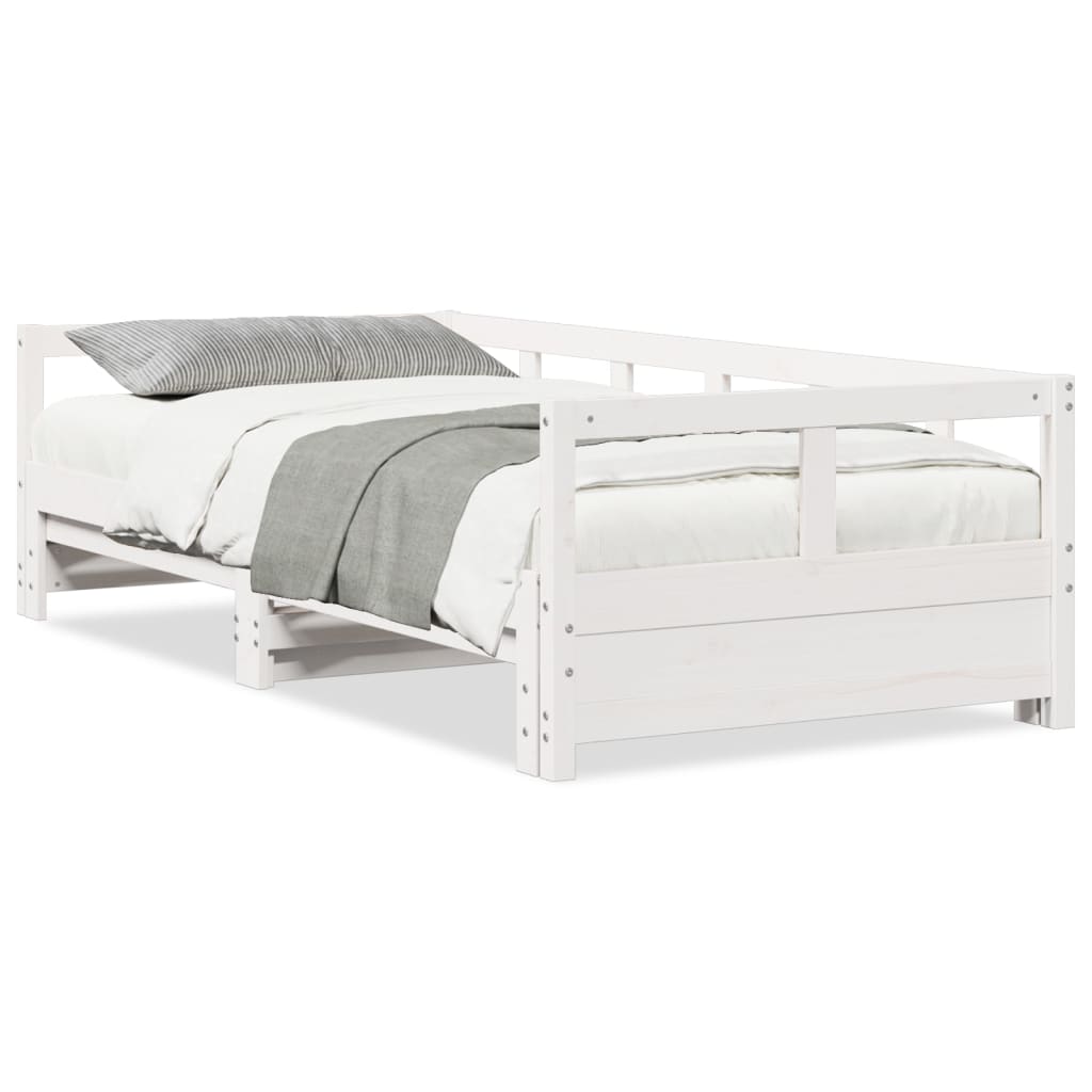 Daybed without Mattress White 90x190 cm Solid Wood Pine - Bargainia.com - 