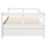 Daybed without Mattress White 90x200 cm Solid Wood Pine - Bargainia.com - 