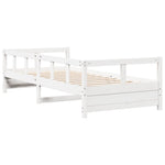 Daybed without Mattress White 90x200 cm Solid Wood Pine - Bargainia.com - 