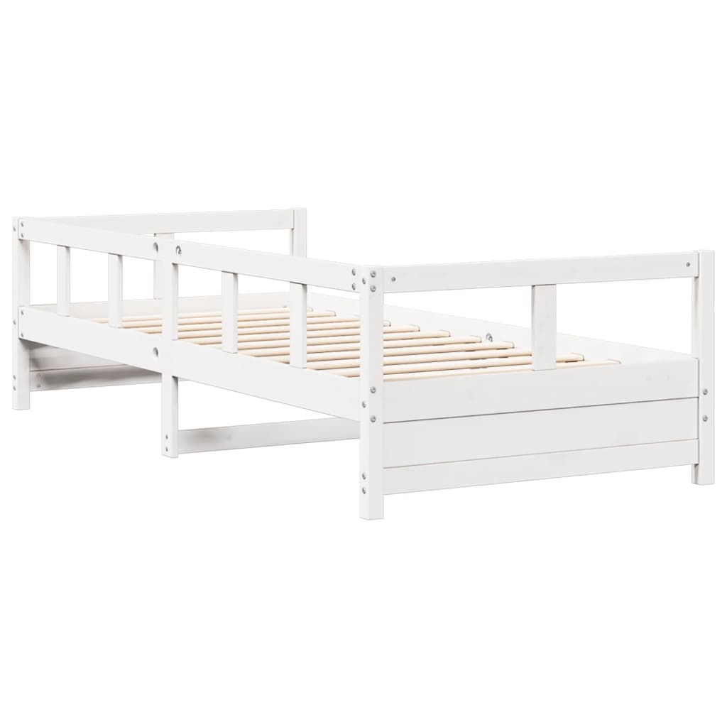 Daybed without Mattress White 90x200 cm Solid Wood Pine - Bargainia.com - 