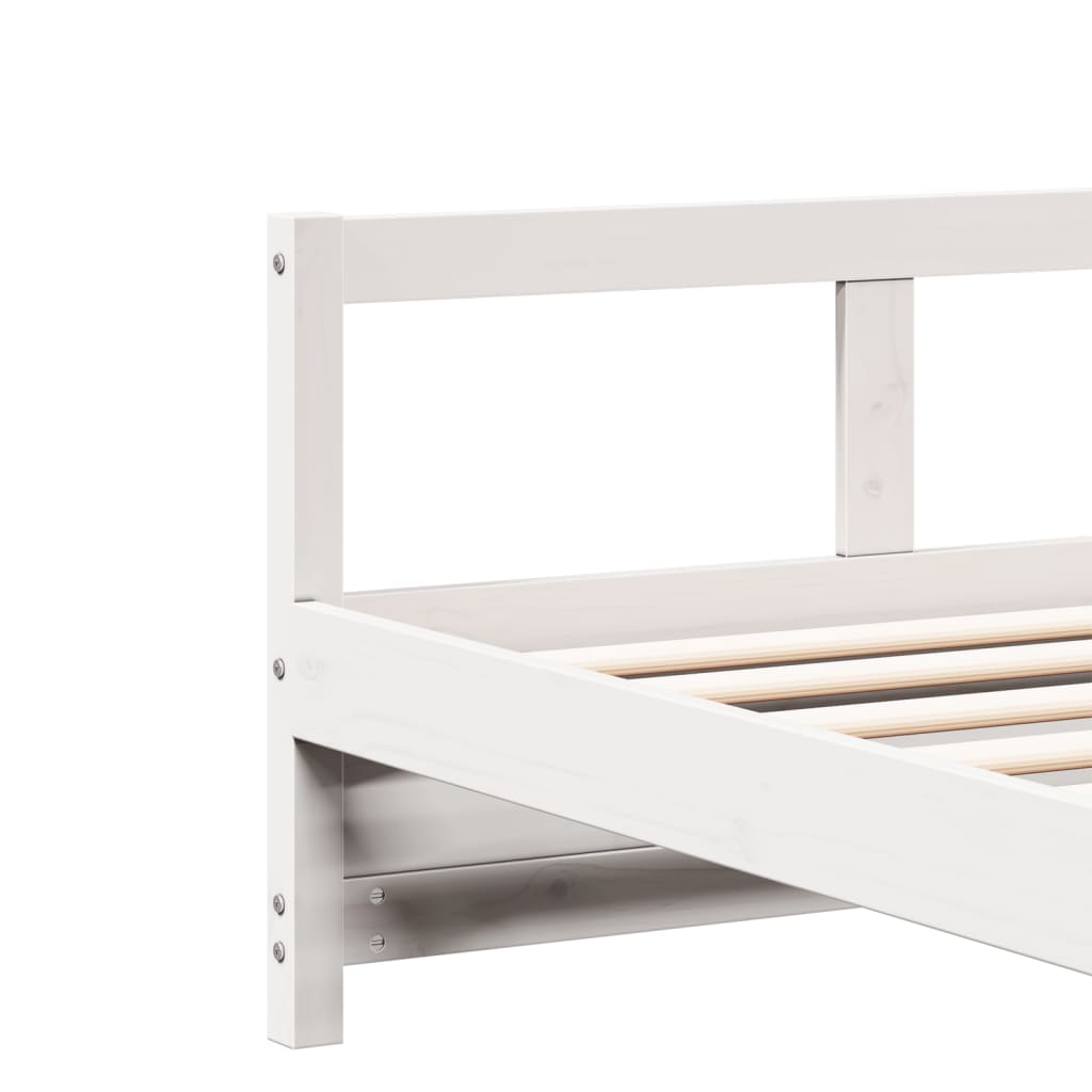 Daybed without Mattress White 90x200 cm Solid Wood Pine - Bargainia.com - 