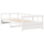 Daybed without Mattress White 90x200 cm Solid Wood Pine - Bargainia.com - 