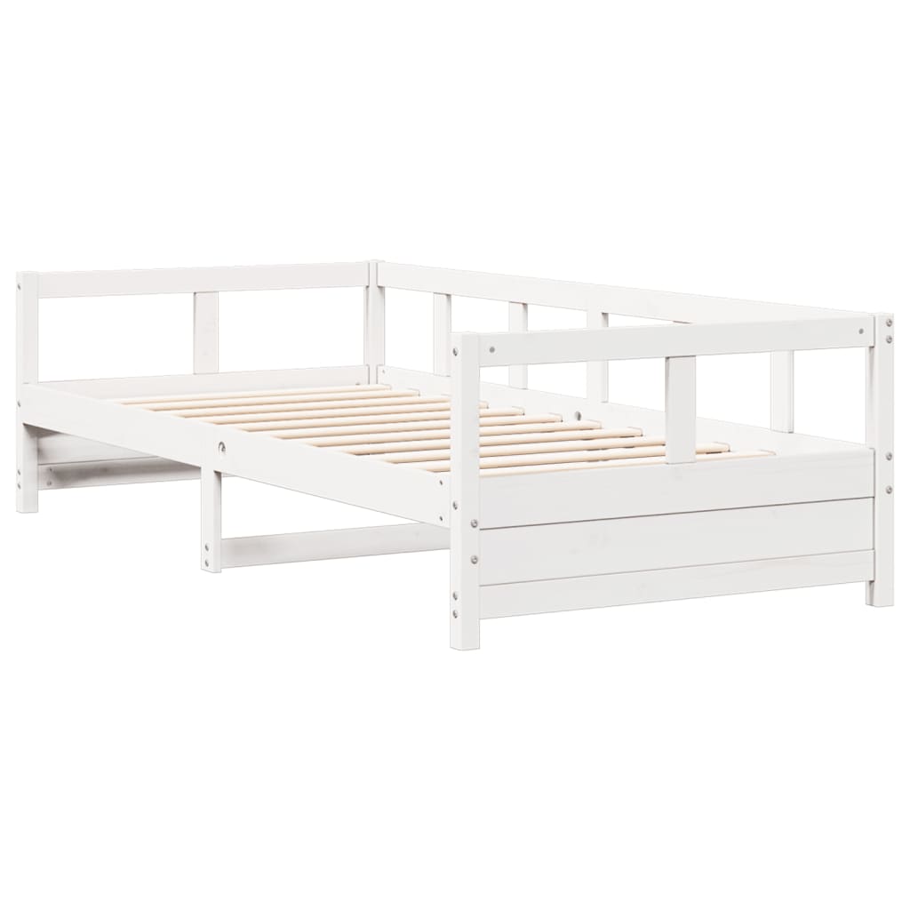 Daybed without Mattress White 90x200 cm Solid Wood Pine - Bargainia.com - 