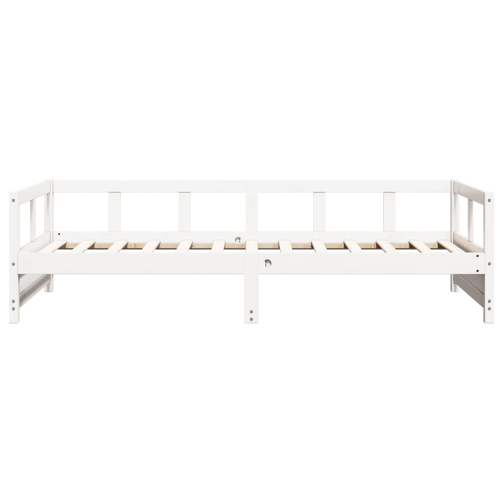 Daybed without Mattress White 90x200 cm Solid Wood Pine - Bargainia.com - 