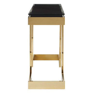 Deana Gold and Black Console Table - Bargainia.com - 5018705460024