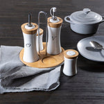 Dela 4pc Bamboo And Ceramic Condiment Set - Bargainia.com - 5018705745114