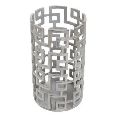 Delphi Large Candle Holder in Silver Finish - Bargainia.com - 5018705958910