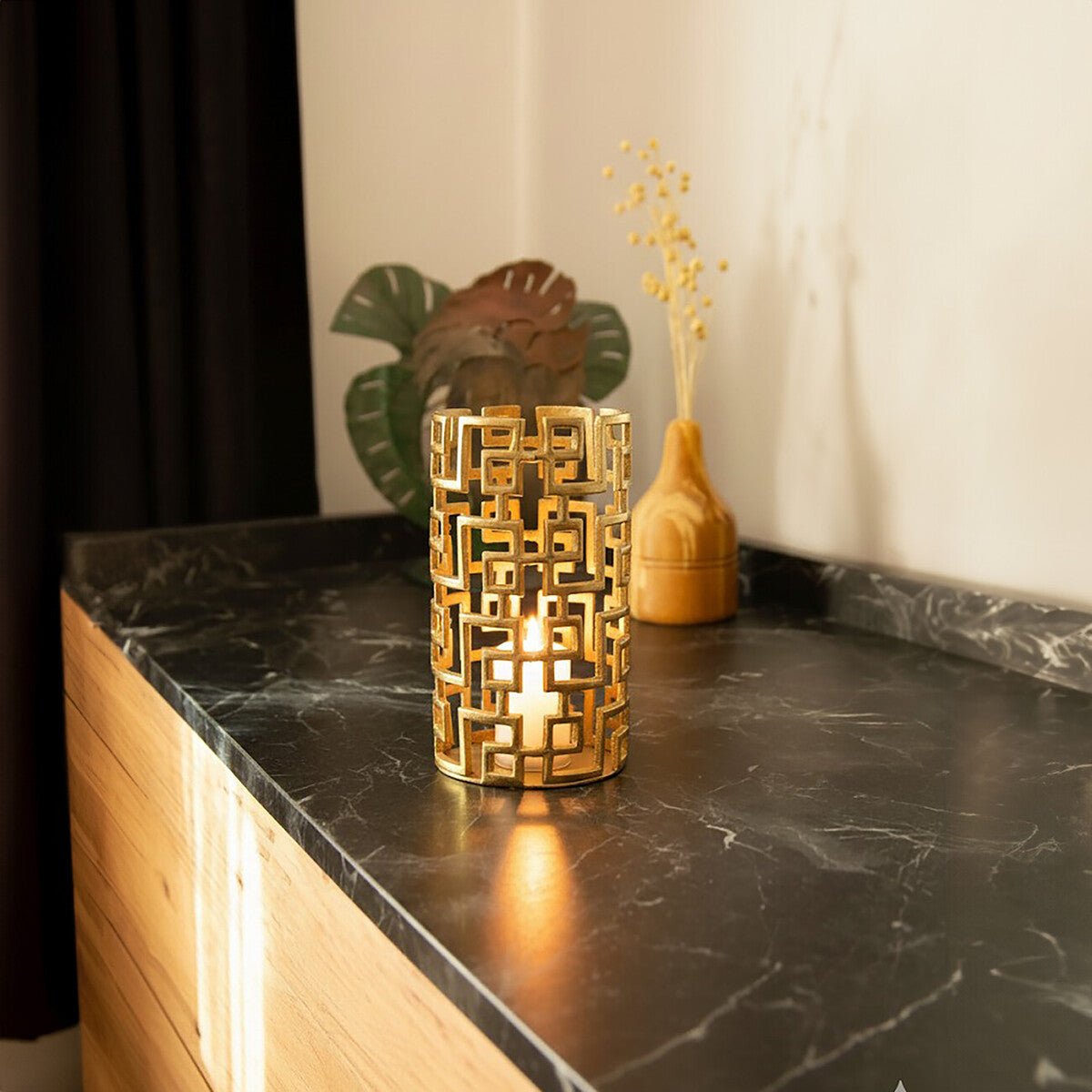 Delphi Large Gold Hurricane Candle Holder - Bargainia.com - 5018705438085