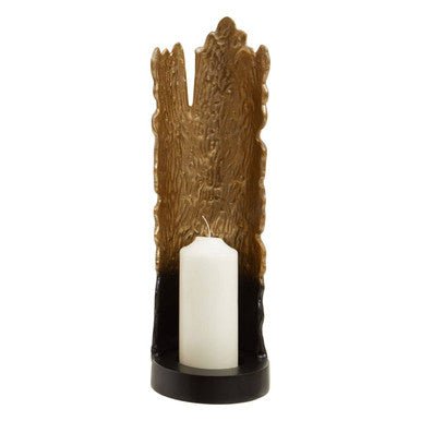 Deomali Black and Gold Finish Large Ombre Candle Holder - Bargainia.com - 5018705975702