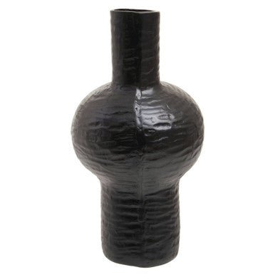 Deomali Large Abstract Black Finish Vase - Bargainia.com - 5018705975689