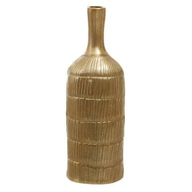 Deomali Small Gold Finish Bottle Vase - Bargainia.com - 5018705975825