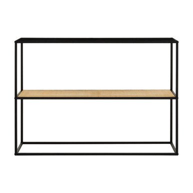 Depok 2 Tier Rattan And Metal Console Table - Bargainia.com - 5018705970653