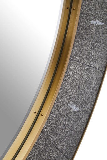 Deruta Grey Shagreen Effect Wall Mirror - Bargainia.com - 5018705991092