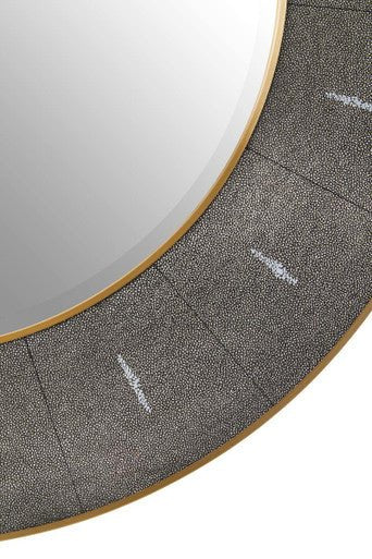 Deruta Grey Shagreen Effect Wall Mirror - Bargainia.com - 5018705991092