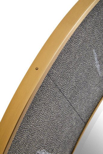 Deruta Grey Shagreen Effect Wall Mirror - Bargainia.com - 5018705991092