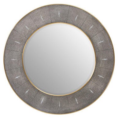 Deruta Grey Shagreen Effect Wall Mirror - Bargainia.com - 5018705991092