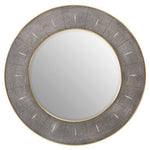 Deruta Grey Shagreen Effect Wall Mirror - Bargainia.com - 5018705991092