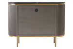 Dervio Grey Two Door Sideboard with Black Marble Top - Bargainia.com - 5018705991023