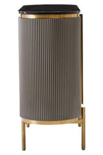 Dervio Grey Two Door Sideboard with Black Marble Top - Bargainia.com - 5018705991023