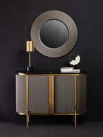 Dervio Grey Two Door Sideboard with Black Marble Top - Bargainia.com - 5018705991023