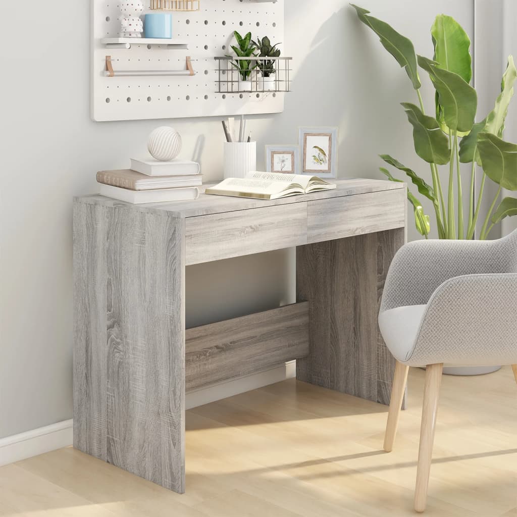 Desk Grey Sonoma 101x50x76.5 cm Engineered Wood - Bargainia.com - 
