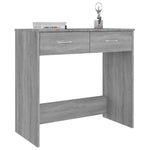 Grey Sonoma Compact Desk with Drawers 80cm - Bargainia.com - 