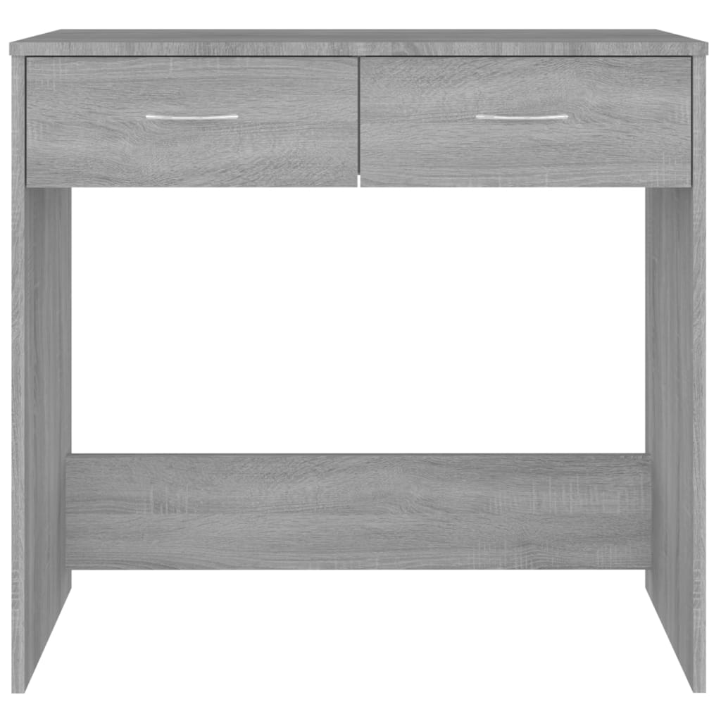 Grey Sonoma Compact Desk with Drawers 80cm - Bargainia.com - 