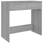 Grey Sonoma Compact Desk with Drawers 80cm - Bargainia.com - 