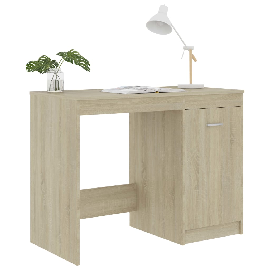 Desk Sonoma Oak 100x50x76 cm Engineered Wood - Bargainia.com - 8719883915012 - 801799