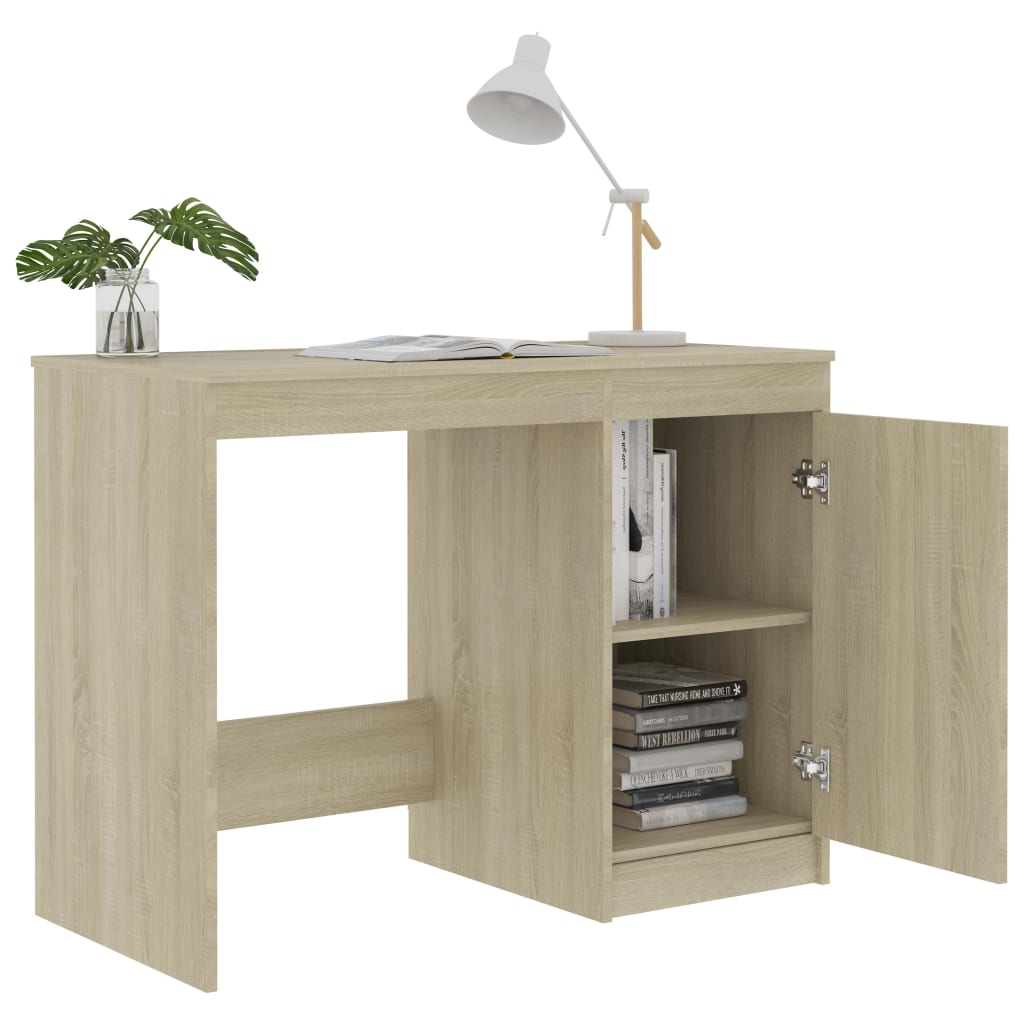 Desk Sonoma Oak 100x50x76 cm Engineered Wood - Bargainia.com - 8719883915012 - 801799