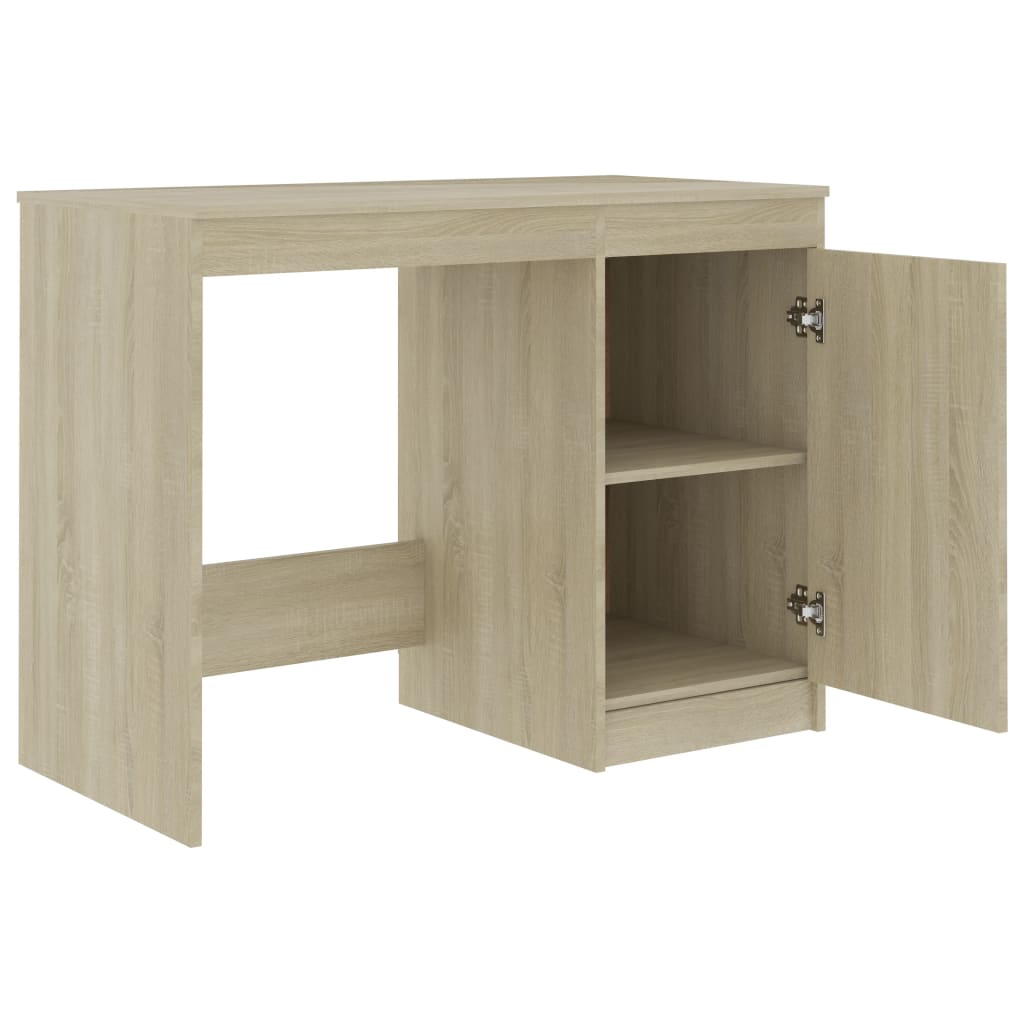 Desk Sonoma Oak 100x50x76 cm Engineered Wood - Bargainia.com - 