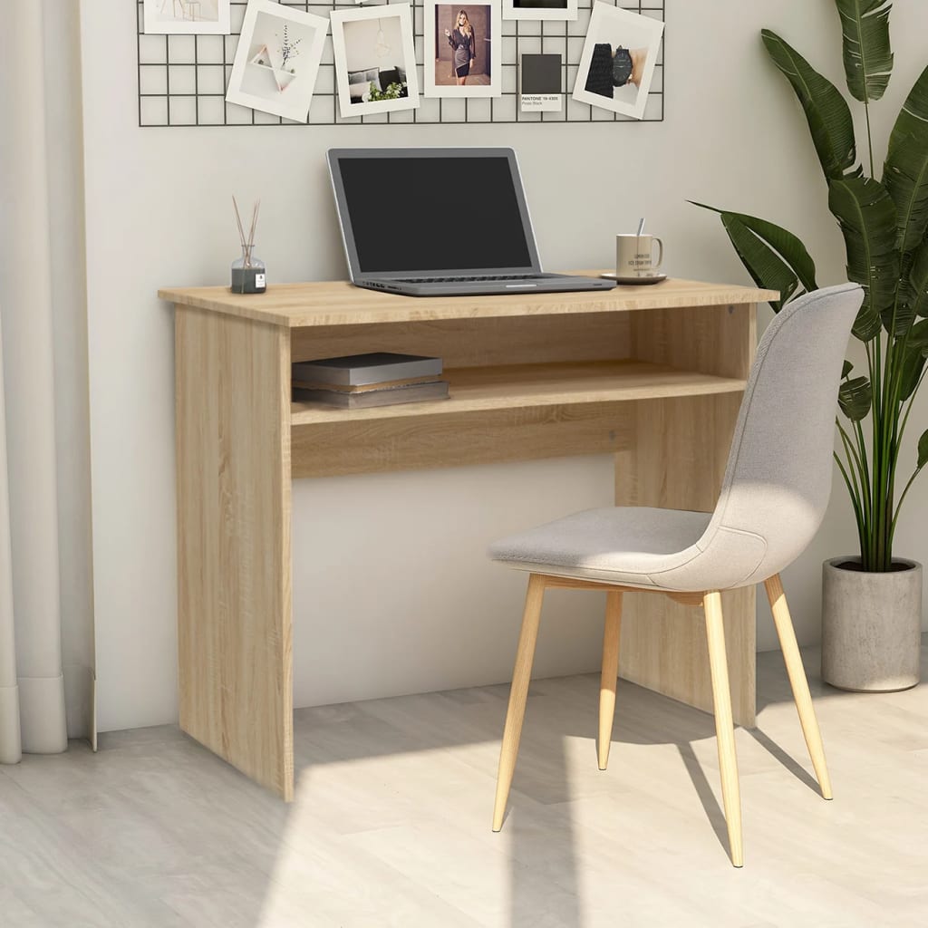 Desk Sonoma Oak 90x50x74 cm Engineered Wood - Bargainia.com - 8719883870229 - 801173