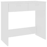 Desk White 80x40x75 cm Engineered Wood - Bargainia.com - 