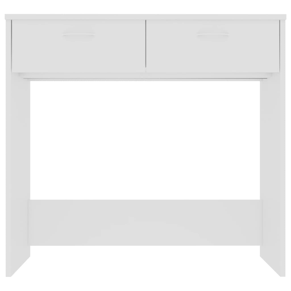 Desk White 80x40x75 cm Engineered Wood - Bargainia.com - 