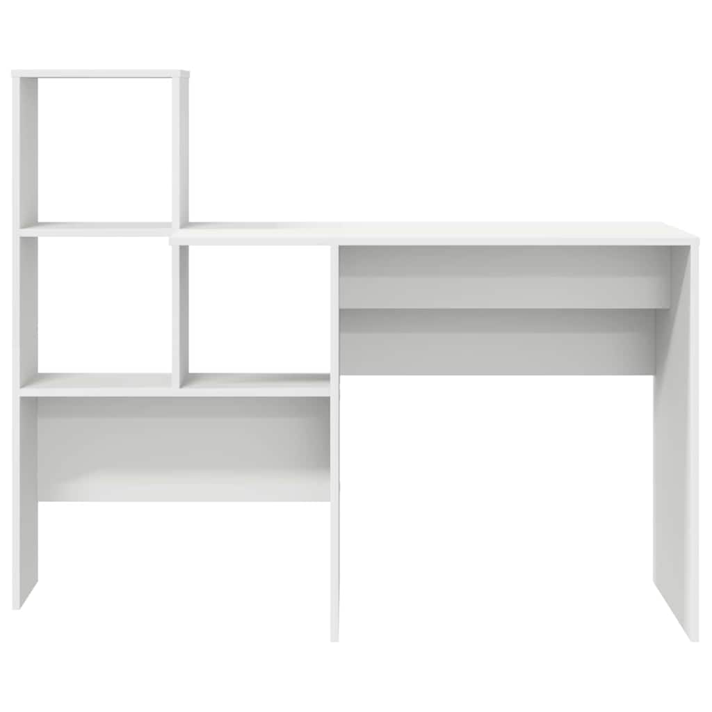 Desk with Shelf White 131.5 x 50 x 106.5 cm Engineered wood - Bargainia.com - 8721158250186 - 869298