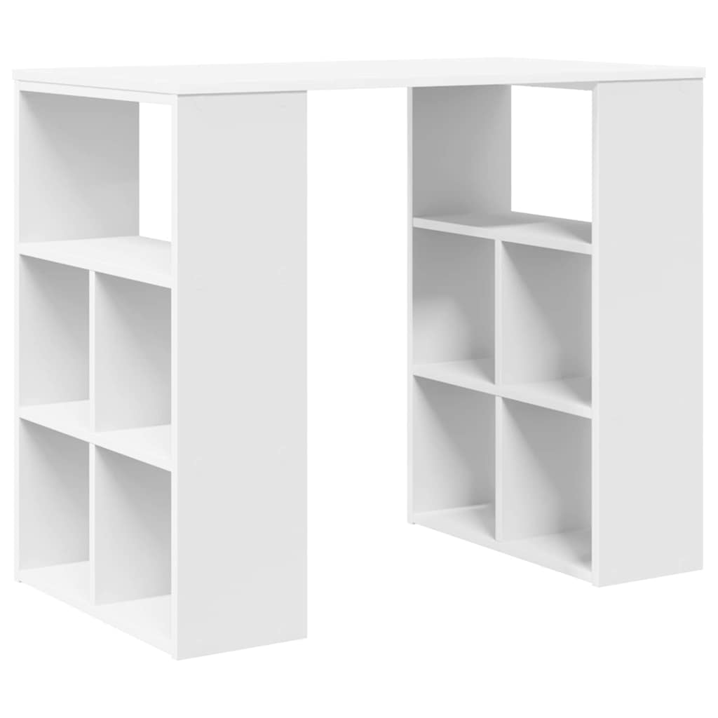 Desk with Shelf White 90 x 50 x 75 cm Engineered Wood - Bargainia.com - 8721158252265 - 869506