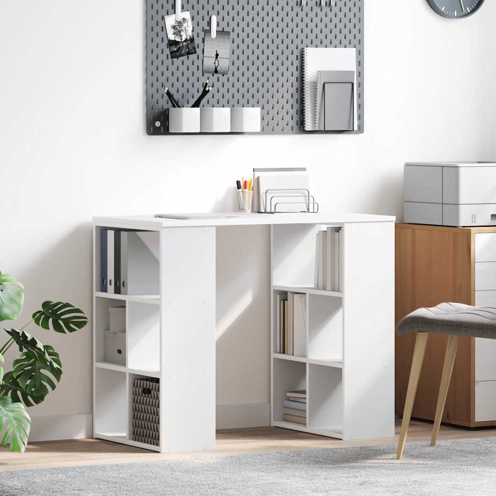 Desk with Shelf White 90 x 50 x 75 cm Engineered Wood - Bargainia.com - 8721158252265 - 869506