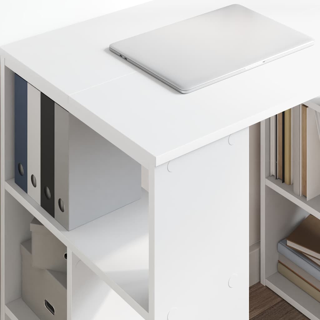 Desk with Shelf White 90 x 50 x 75 cm Engineered Wood - Bargainia.com - 8721158252265 - 869506