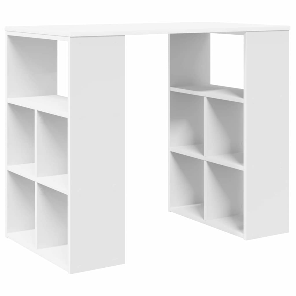 Desk with Shelf White 90 x 50 x 75 cm Engineered Wood - Bargainia.com - 8721158252265 - 869506