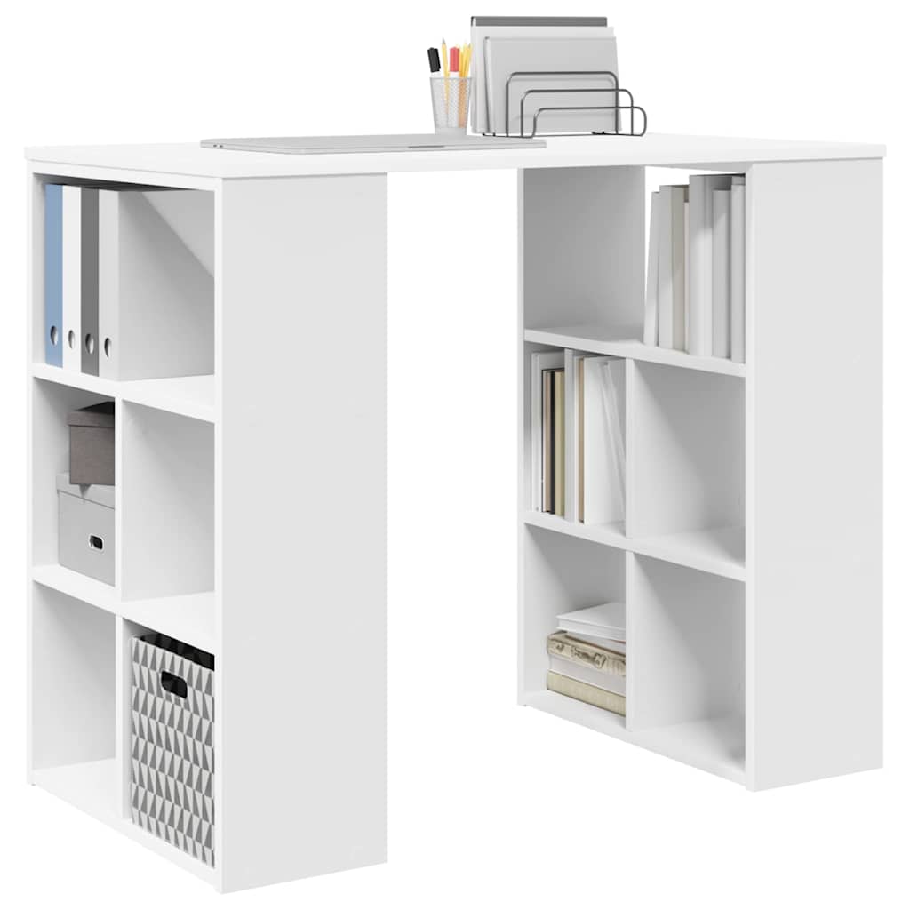 Desk with Shelf White 90 x 50 x 75 cm Engineered Wood - Bargainia.com - 8721158252265 - 869506